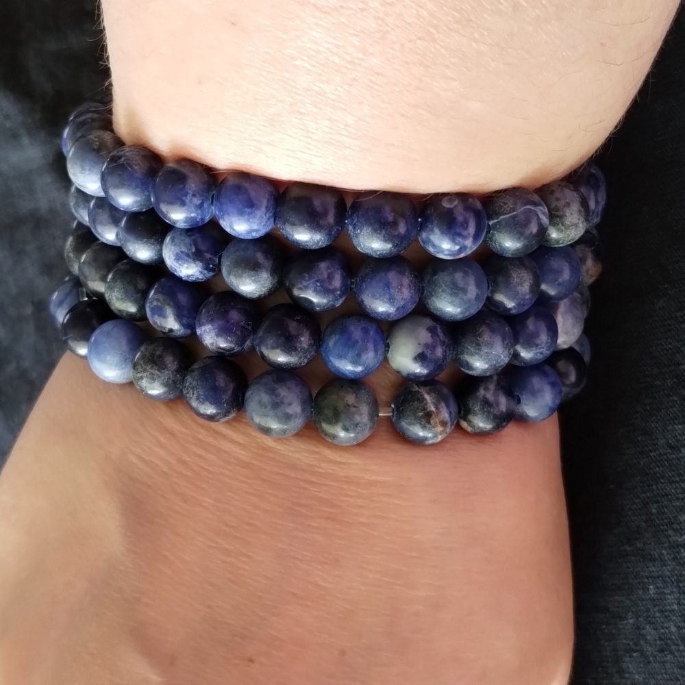 Sodalite Gemstone Bracelets, Handcrafted